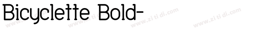 Bicyclette Bold字体转换